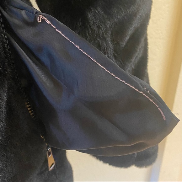 Coalition L.A. Reversible Metallic‎ Faux Fur Coat Mob Wife - Picture 16 of 16